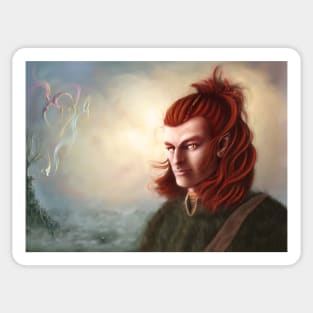 Wild Elf Golden Cat Eye Portrait Sticker